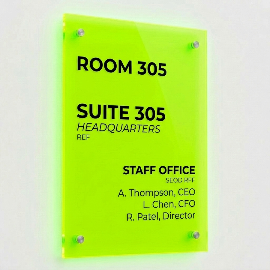 Colorful Acrylic Door Signs - Imprint Now