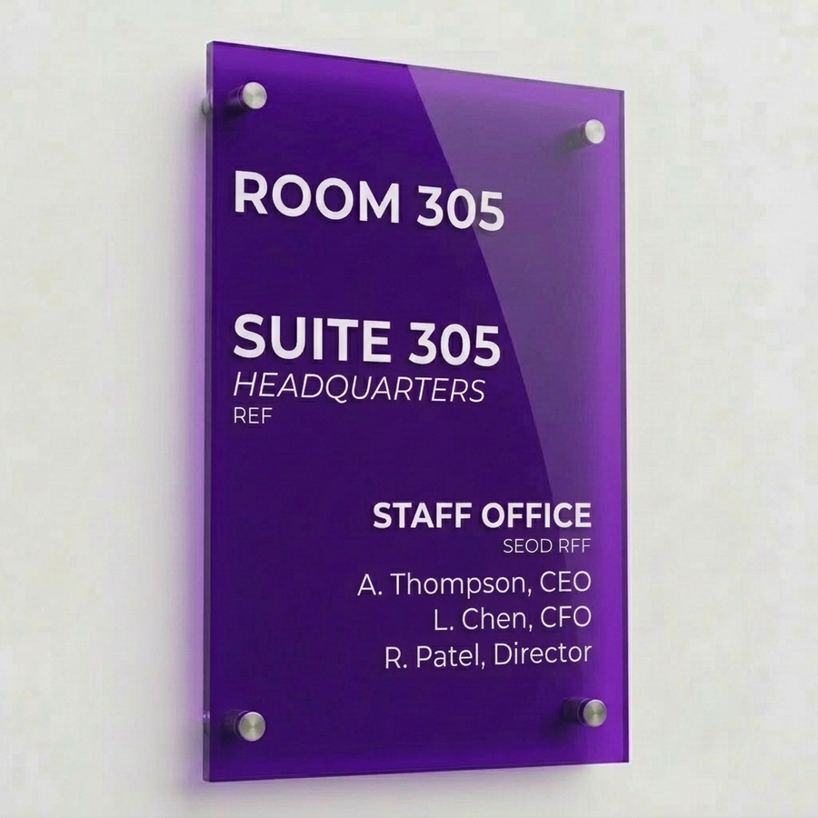 Colorful Acrylic Door Signs - Imprint Now