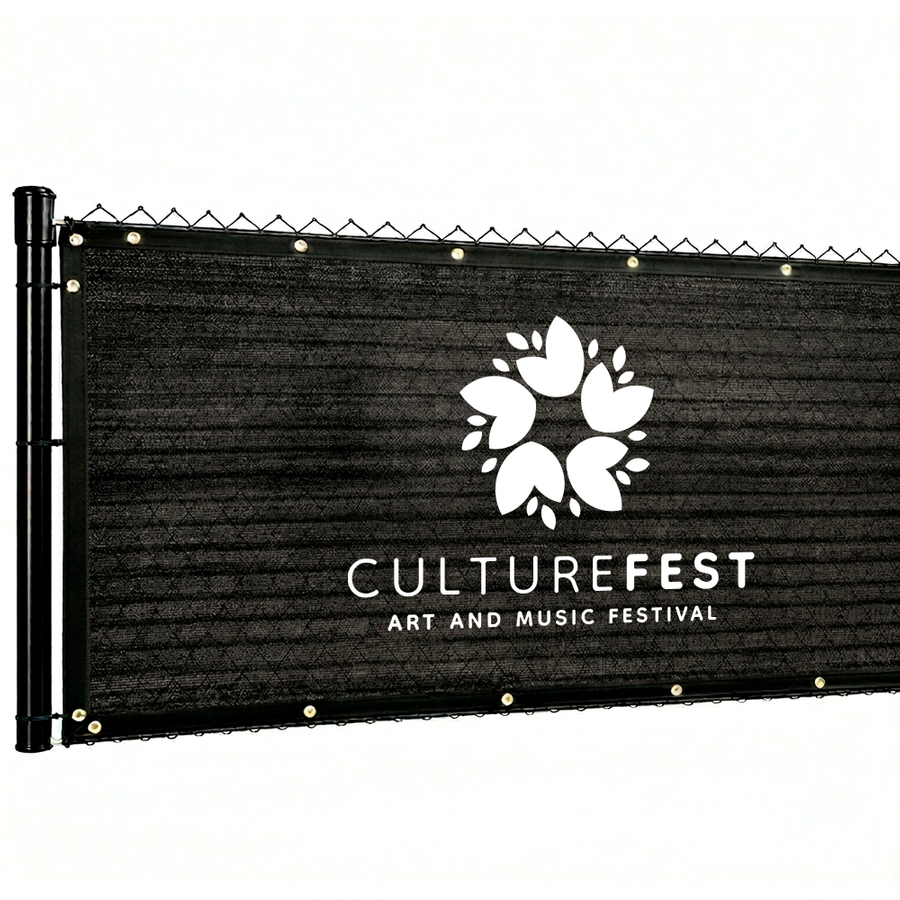 Custom 90% Blockage Fence Screen - Imprint Now