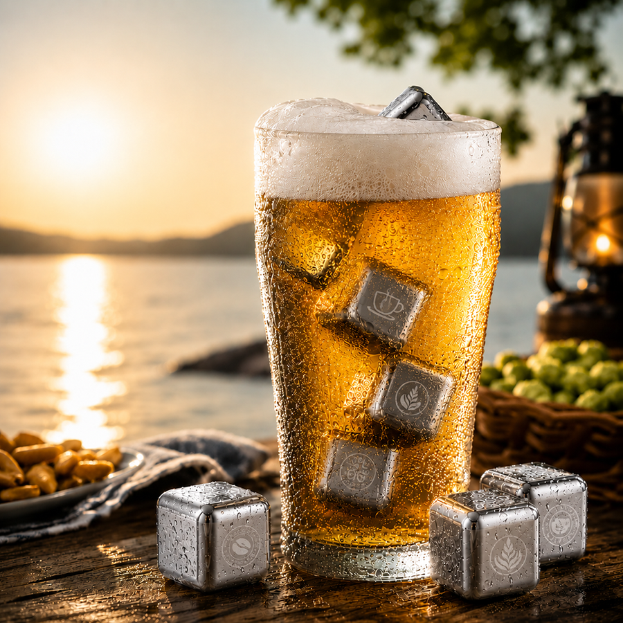 Silver Stainless Steel Ice Cubes - Imprint Now