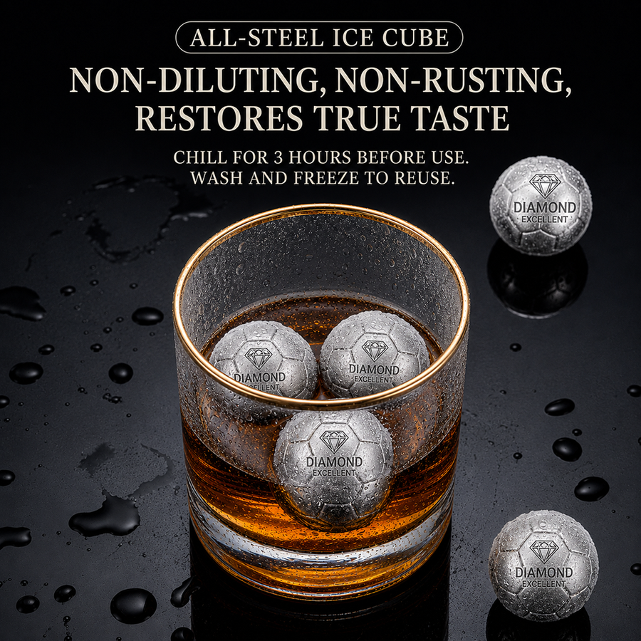 Soccer Ball Stainless Steel Ice Cubes - Imprint Now