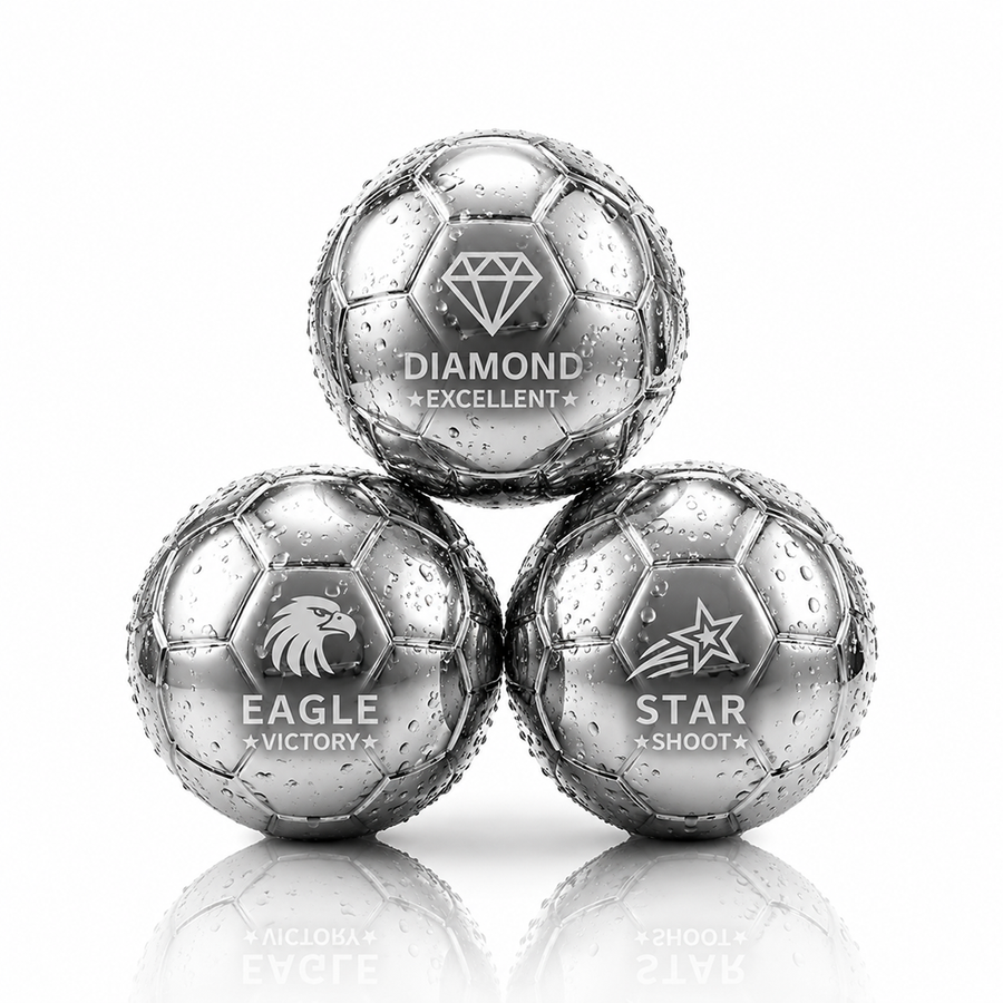Soccer Ball Stainless Steel Ice Cubes - Imprint Now