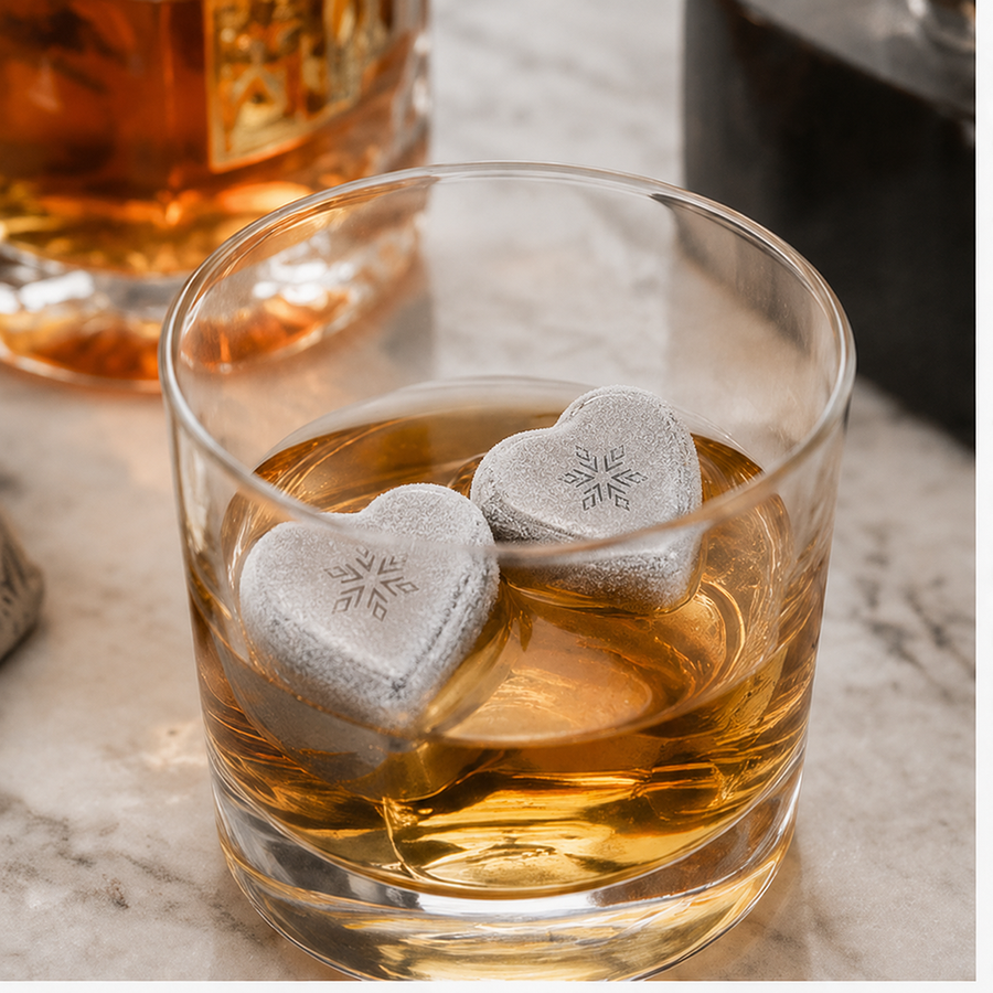 Heart-Shaped Stainless Steel Ice Cubes - Imprint Now