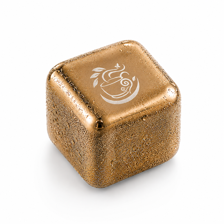 Gold Stainless Steel Ice Cubes - Imprint Now