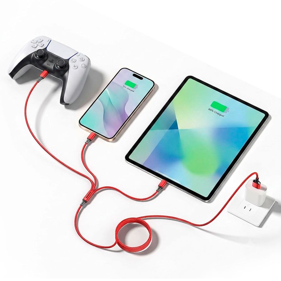 Nylon Braided 3-in-1 Charging Cables - Imprint Now