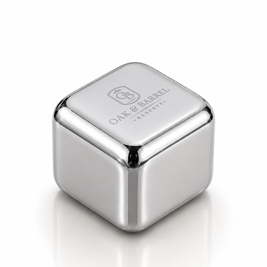 Silver Stainless Steel Ice Cubes - Imprint Now
