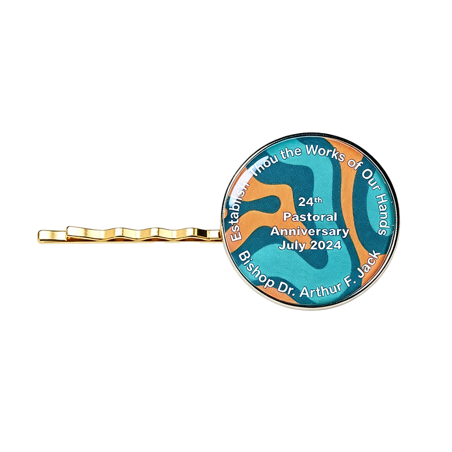 Epoxy Dome Metal Hair Clips - Imprint Now