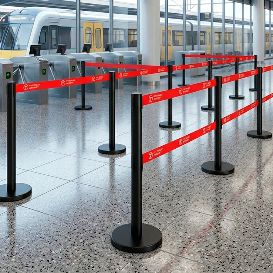 Dual Belts Stanchions - Imprint Now