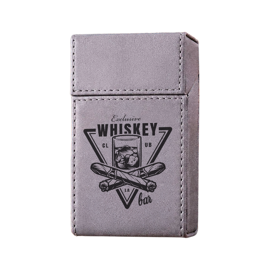 Flip Top PU Leather Full Bag Cigarette Cases - Imprint Now