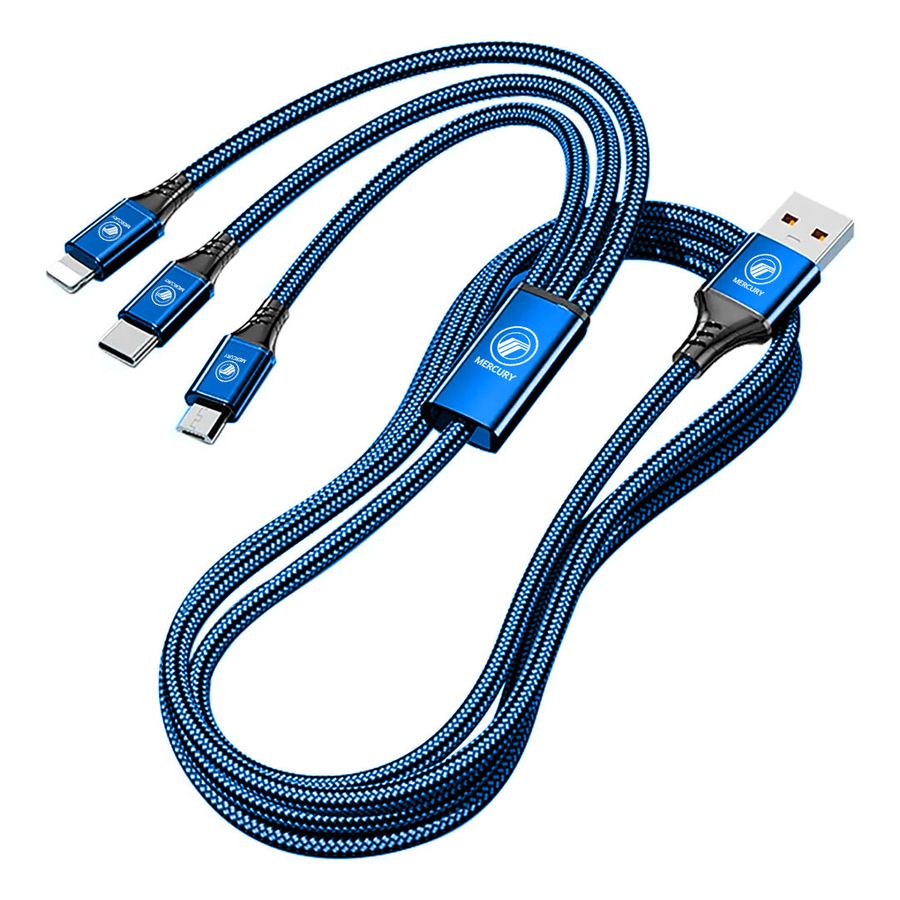 Nylon Braided 3-in-1 Charging Cables - Imprint Now