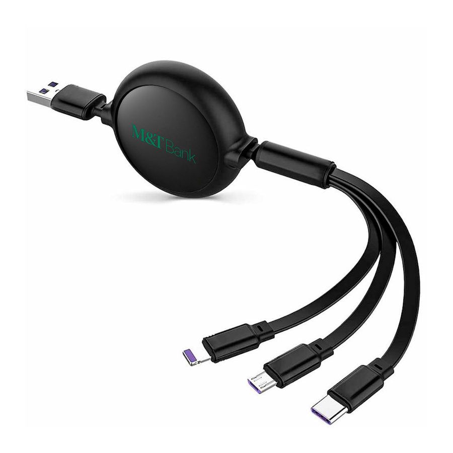 Soft Silicone 3-in-1 Charging Cables - Imprint Now