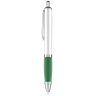 Curvy Retractable Plastic Ball Pen Green