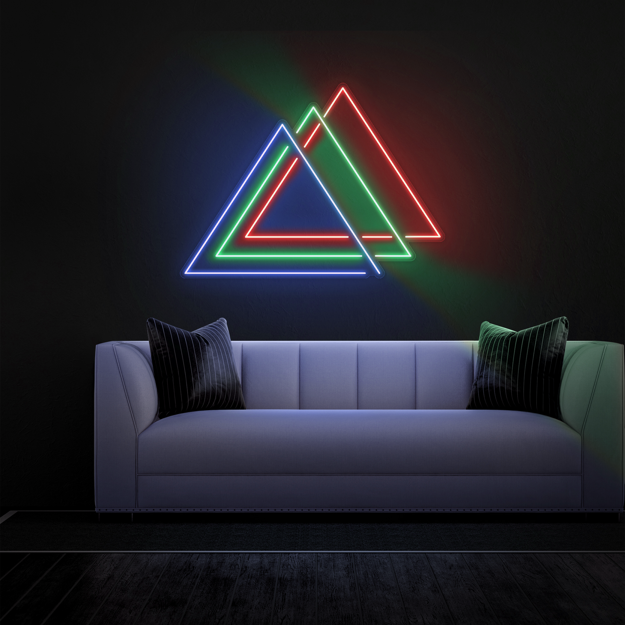 Triangles Neon Sign