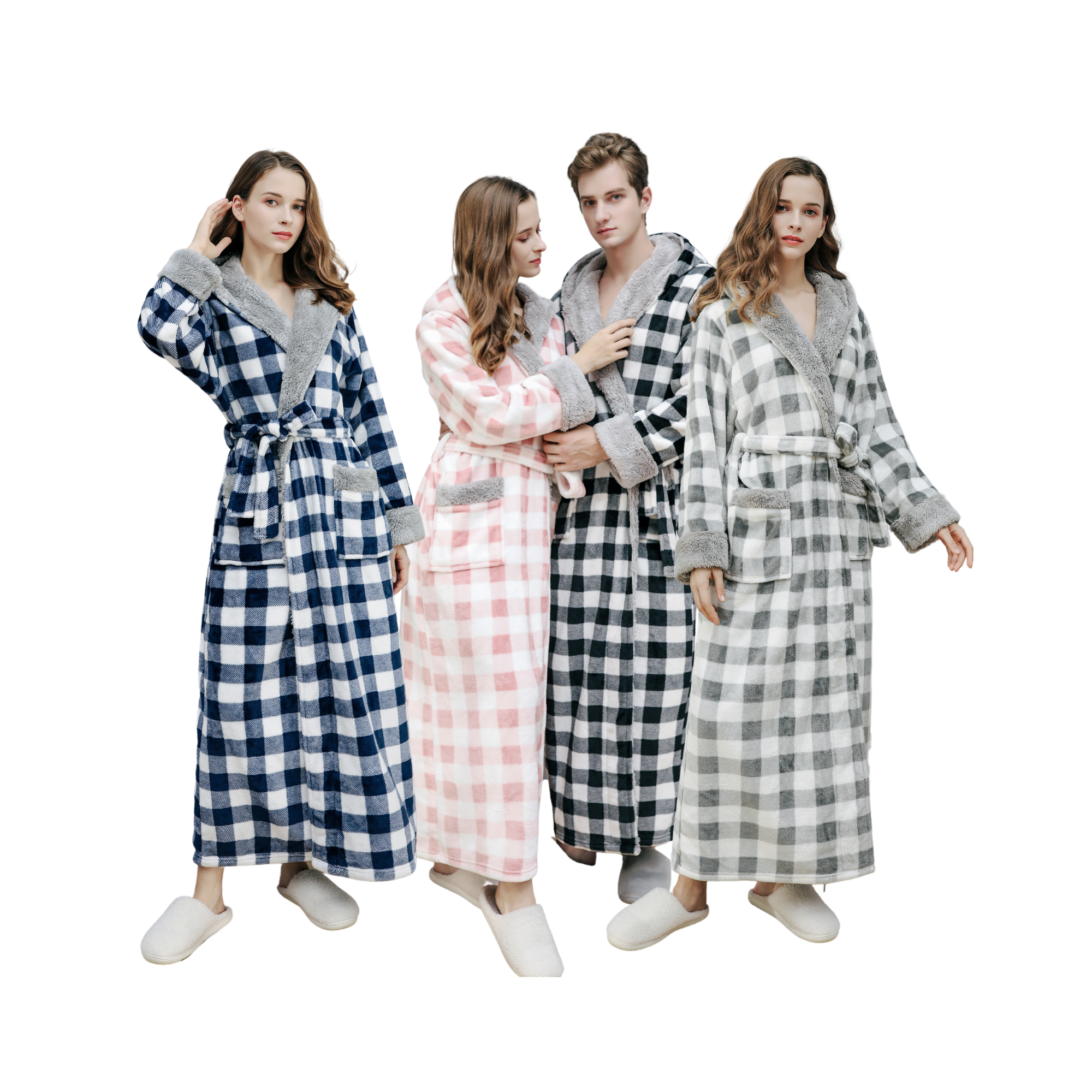 Custom Plaid Bathrobes Tartan Robes Unisex