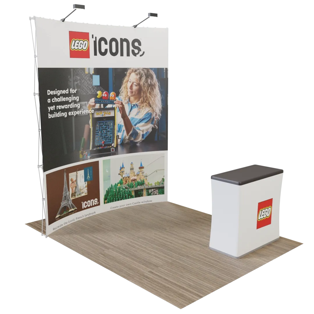 Custom Curved Pop Up Trade Show Display Stand 8' x 8' - Imprint Now