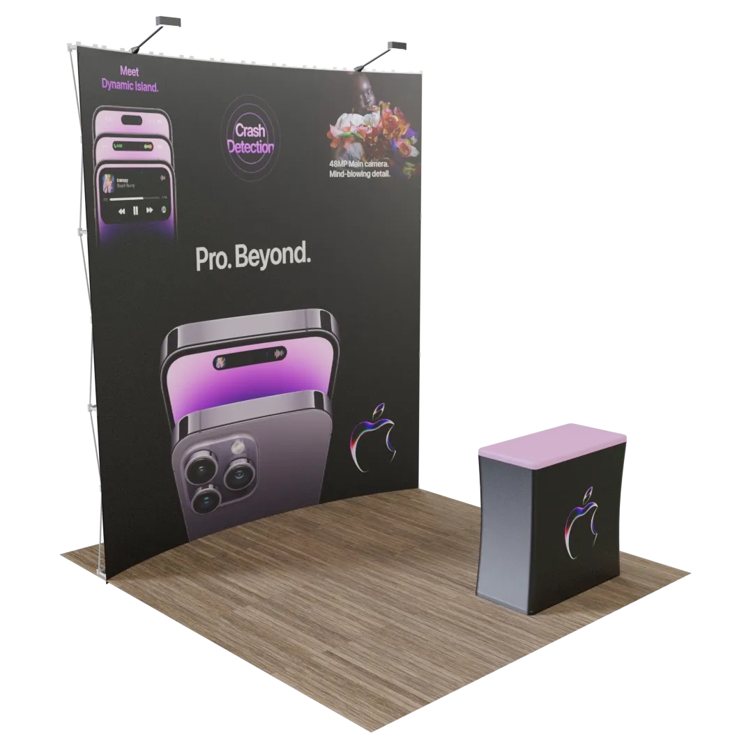 Custom Curved Pop Up Trade Show Display 10' x 10' - Imprint Now